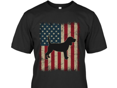 USA Flag Beagle Dog T-Shirt website link 👇