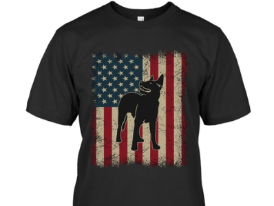 USA Flag Australian Cattle Dog T-Shirt website link 👇