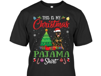 Christmas Pajama Shirt Rottweiler T-Shirt website link 👇