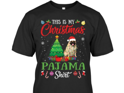 Christmas Pajama Shirt Pug Dog T-Shirt website link 👇