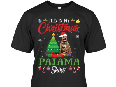 My Christmas Pajama Shirt Pitbull T-Shirt website link 👇
