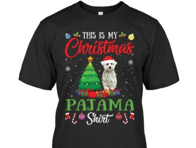 My Christmas Pajama Shirt Maltese T-Shirt website link 👇