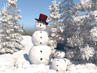 Snowman 3dsmax vray snowman winter