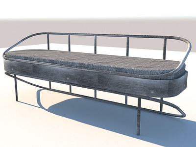 bench1 3dsmax bench metal vray