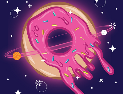 Planet Donut art design illustration illustrator logo