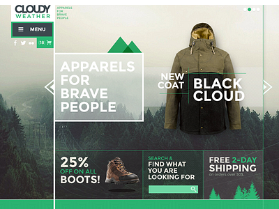 Cloudyweather branding ui ux web design