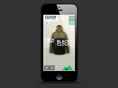 Cloudyweather Mobile cloud cloudy mobile ui ux weather web design