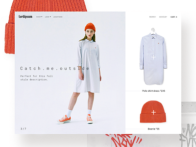 Fashion - Shop the look banner beanie ecommerce fashion grid lookbook pdp photography product page shoes streetwear website