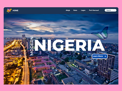 Modern Nigeria country figma web page design