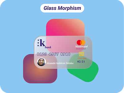 debit card debit card figma glassmorphism gradient product design