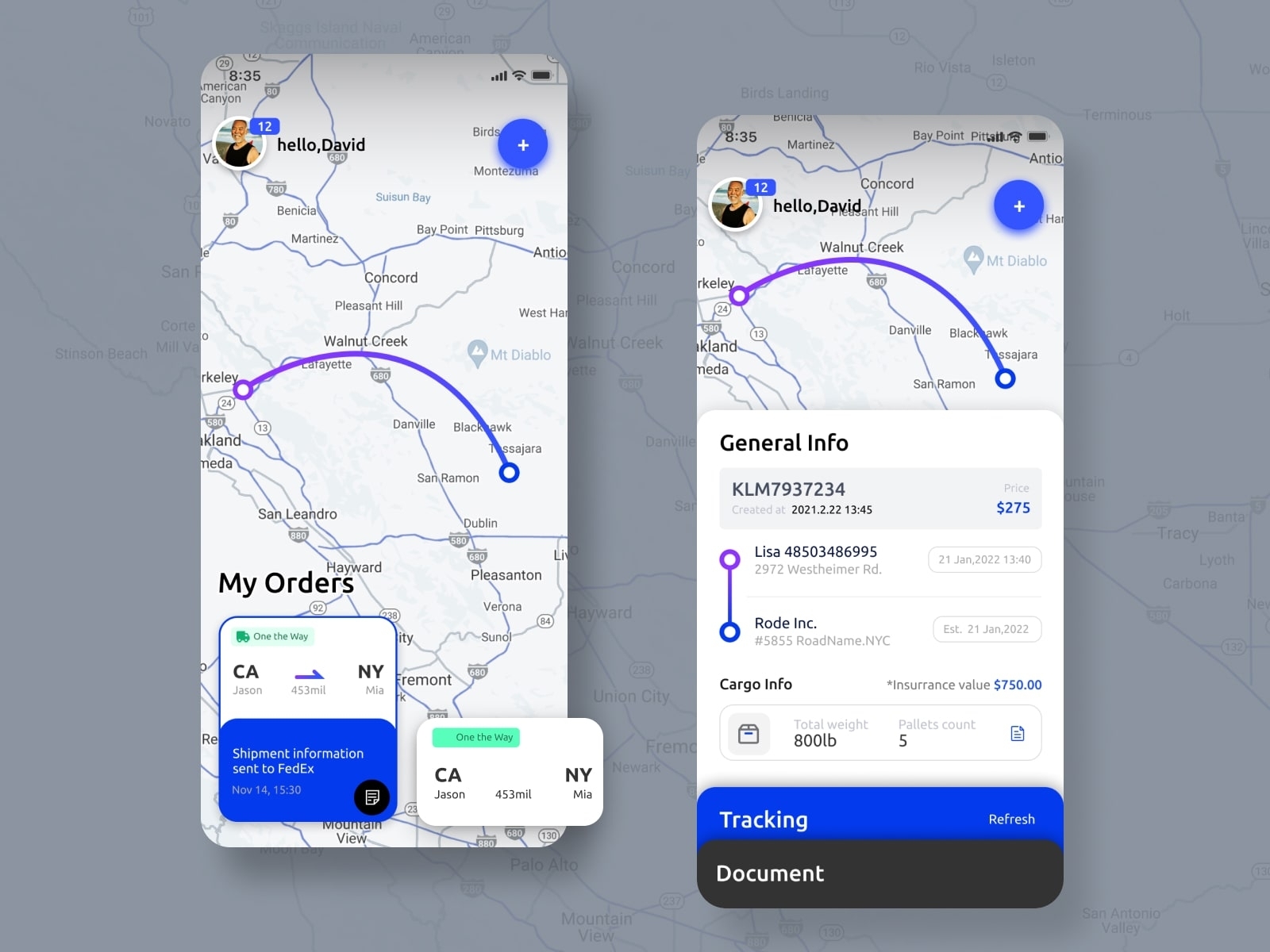 Freight APP by Bao Han on Dribbble