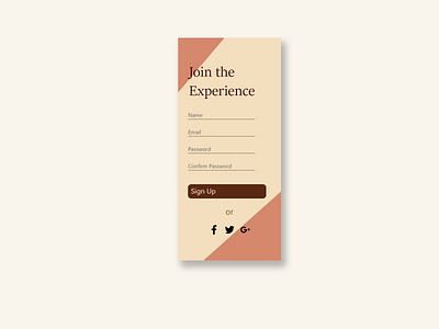 DailyUI #001   Sign Up