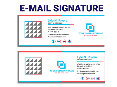 Email Signature branding business card design design e mail ecommerce g mail identity illustration illustrator photoshop signature