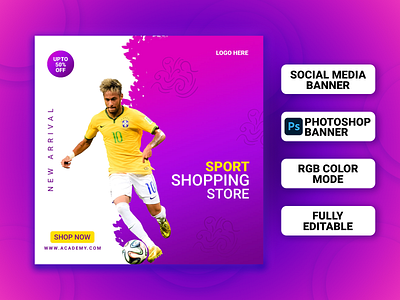 Sports Social Media Post Design | Instagram Post | Banner ads