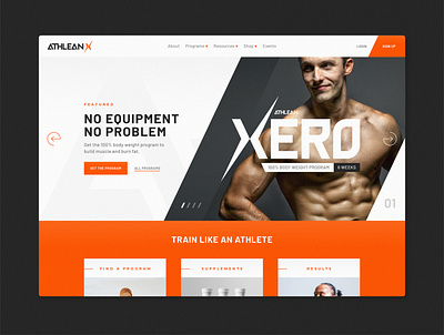 Website Redesign / Rebrand athlete branding desktop homepage logo rebrand sport ui website