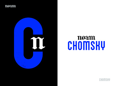 Noam Chomsky Logo Concept design icon logo type type design