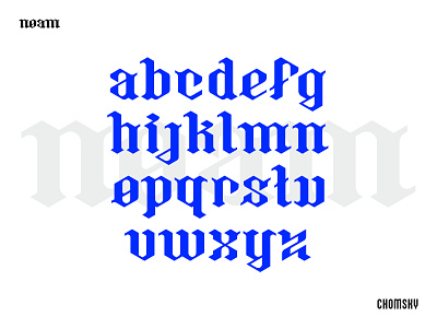 Noam Custom Blackletter Typeface blackletter design identity design letter typeface typography
