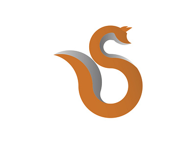 Silver Fox design illustration logo vector