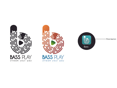 Bass design illustration logo vector