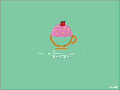 CakeCup art branding design illustration illustrator lettering logo minimal type vector