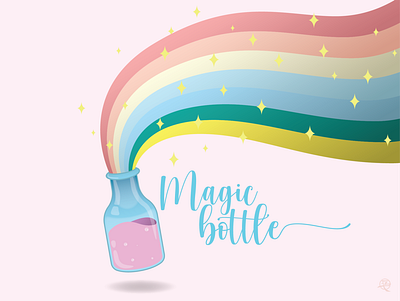 Magic Bottle art bottle concept design graphicdesign illustration illustrator logo magic vector