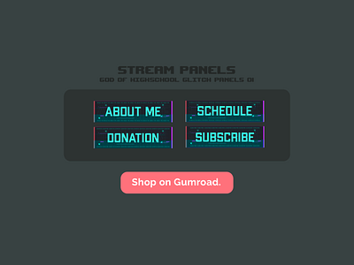 GOH Glitch Twitch Panel Epic Clean Anime Design animalcrossing design anime twitch design clean twitch design clean twitch panel cute twitch badges design epic twitch panel esports twitch designs god of highschool twitch design goddess goh twitch design goh twitch design illustration jin mori desgin logo twitch streamer