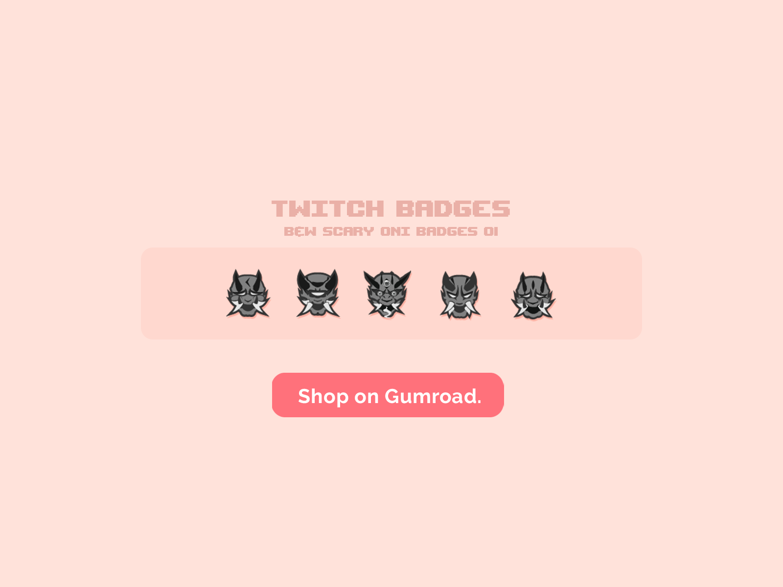 black white ugly oni twitch badges by ofuonon on dribbble black white ugly oni twitch badges by