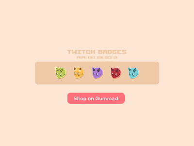 Colorful Demon Pattern Cute Twitch Badges