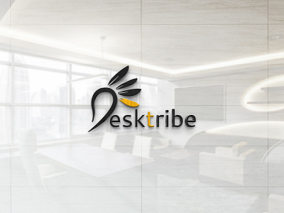 DeskTribe desk furniture illustrator logodesign