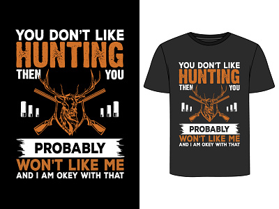 Hunting T- Shirt design graphic design illustration t shirt typography