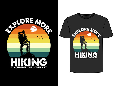 Hiking T-Shirt adventure design graphic design illustration retro t shirt typography
