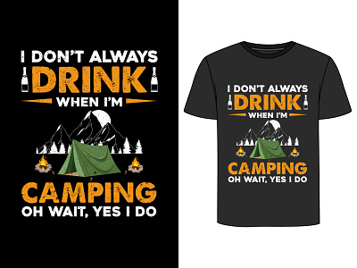 Camping T-Shirt adventure design graphic design illustration retro t shirt typography
