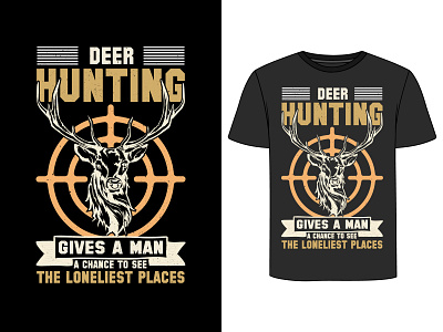 Hunting T-Shirt design graphic design illustration retro t shirt typography