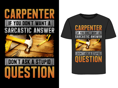 Carpenter T-Shirt design graphic design illustration t shirt typography
