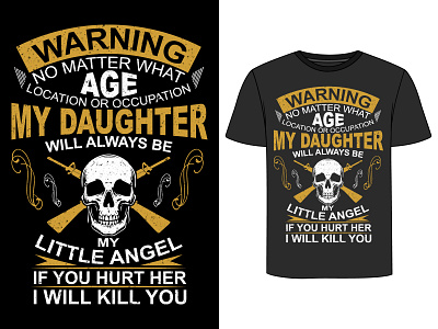 Daughter Lover T-Shirt Design. design graphic design illustration t shirt typography