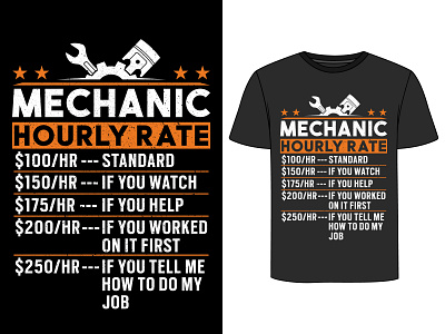Mechanic Hourly Rate T-Shirt