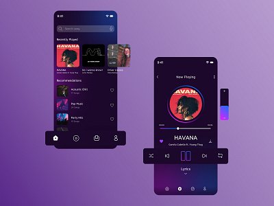 Music App Design graphic design mobile design ui ui ux