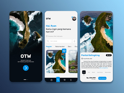 Indonesia Travel App Design graphic design mobile design ui ui ux