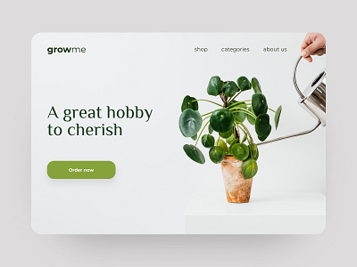 Growme -Landing Page app branding design gardening plants ui ux