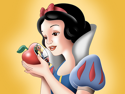 Snow White art cruxworldwide illustration lowly worm richard scarry snow white vector