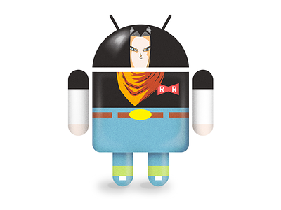 Android 17 adobe illustrator android android 17 android phone dbz dragon ball dragon ball z illustration illustrator ios photoshop ui ux