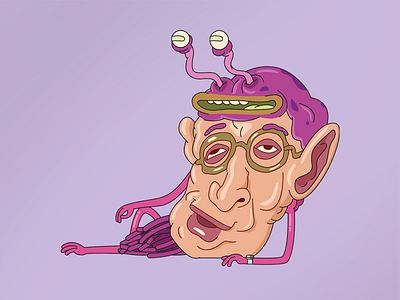 Alien Jeff Goldblum alien art design illustrator jeff goldblum jurassic park photoshop rick and morty vectors