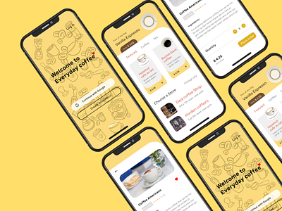coffee shop app app design app ui coffee shop