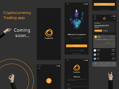 Cryptocurrency trading app design coming soon