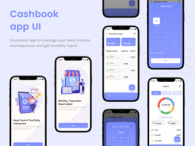 Cashbook app UI Design app app concept app design application application design cashbook app concept concept ui design ui uiuxdesigner user experience design user interface design ux