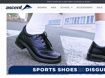 CX UX ascentfootwear.com.au ui ux web