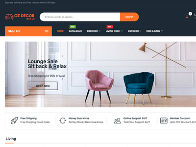 Oz Decor Deals branding design ui ux web