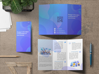 Trifold Brochure Design branding brochure design company profile design illustration illustrator logo minimal ui vector