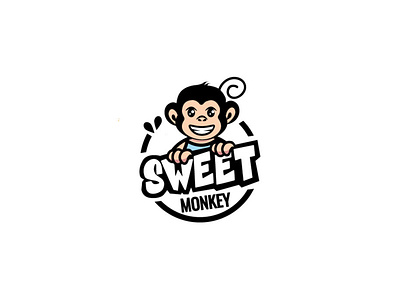 Sweet Monkey logo app branding design flat illustrator logo minimal ui vector web