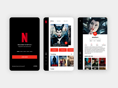 netflix animation app art design illustration ui ux web